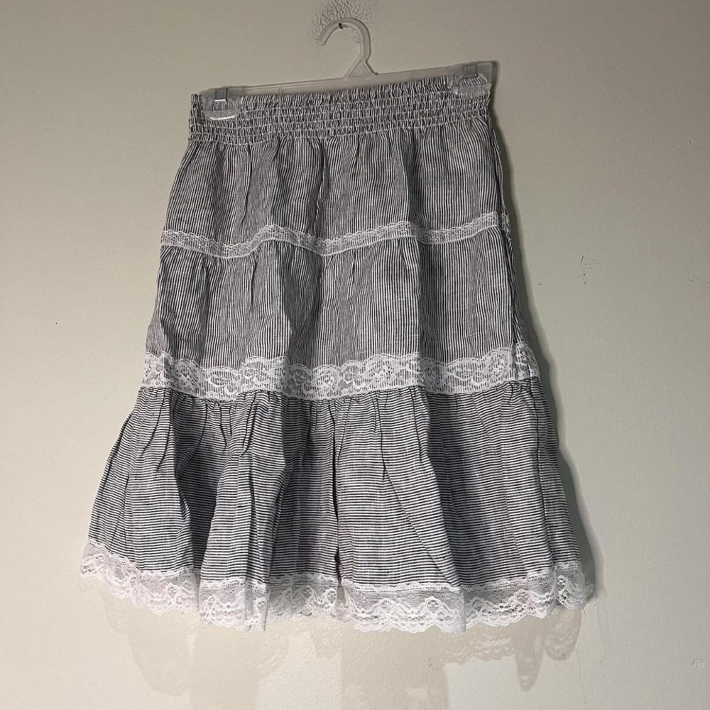 NWT Gold Hawk Linen Stripe Skirt Size XS